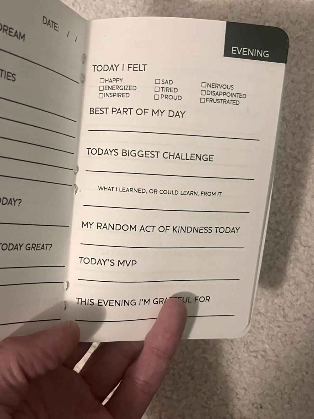 🎉handmade Mindfulness Logbook — pocket size, morning & evening reflections